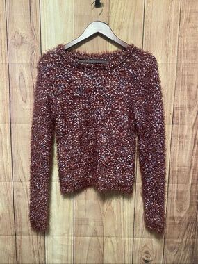 Wild Fable Medium Juniors NWT cottage red soft fuzzy sweater shirt